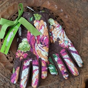 Vera Bradley Cozy Fleece English Rose Gloves